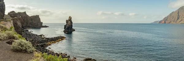 Panorama Gran Angular Roque Bonanza Uno Los Símbolos Isla Hierro — Foto de Stock