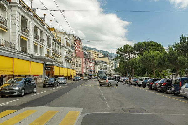 Montreux Switzerland Suíça Junho 2016 Tiro Carro Montreux Município Suíça — Fotografia de Stock