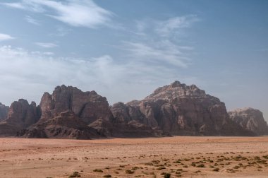 Wadi rum çöl manzarası