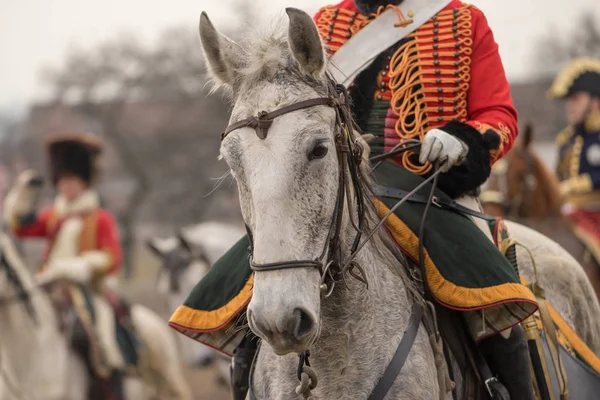 Oficiales montados a caballo — Foto de Stock