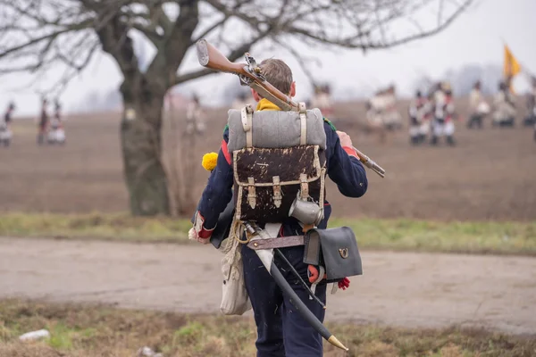 Nachstellung der Schlacht der drei Kaiser. — Stockfoto