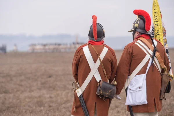 Nachstellung der Schlacht der drei Kaiser. — Stockfoto