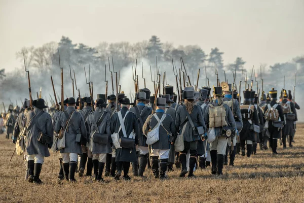 Nachstellung der Schlacht der drei Kaiser. — Stockfoto