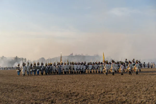 Representación de la Batalla de los Tres Emperadores . — Foto de Stock