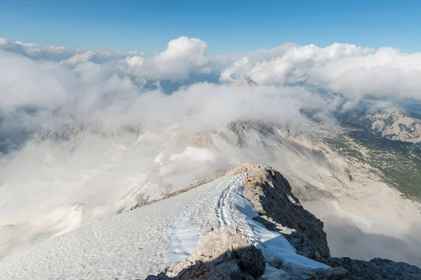 Vista Panorâmica Julien Alps Eslovénia Vista Montanha Triglav — Fotografia de Stock