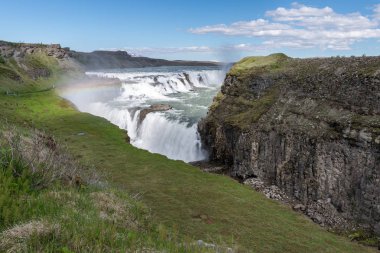 İzlanda'daki Gullfoss (altın falls) şelale