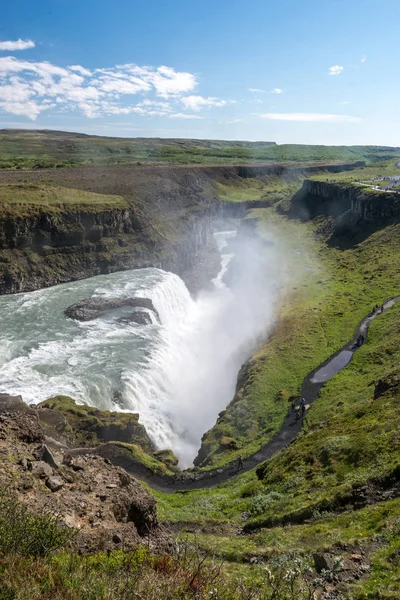 Gullfoss waterval, IJsland. — Stockfoto