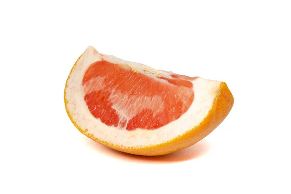 Fél Grapefruit Izolált Fehér Alapon — Stock Fotó