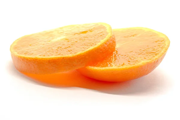 Półpomarańczowy Izolowany Białym Tle — Zdjęcie stockowe