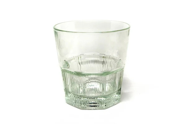 Tumbler Highball Tomt Glas Isolat Vit Bakgrund — Stockfoto