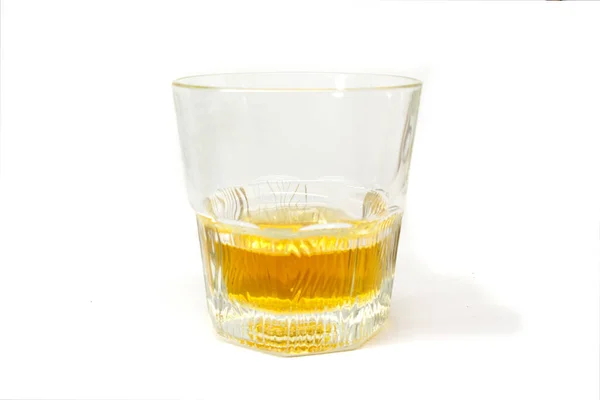 Tumbler Highball Alkoholglas Isoliert Auf Weiß — Stockfoto