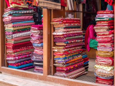 Kumaş-açık hava salonu Nepal renkli civatalar