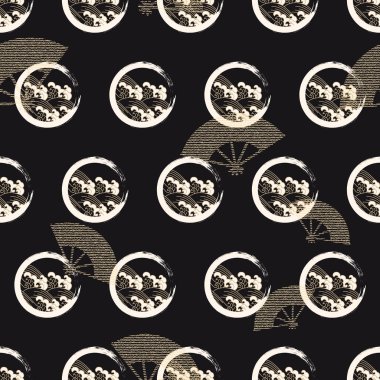 sorunsuz vektör geleneksel şık Japon koyu örnek