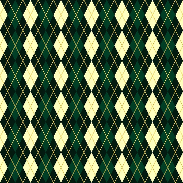 Sorunsuz vektör yeşil geometrik geleneksel İskoç desen — Stok Vektör