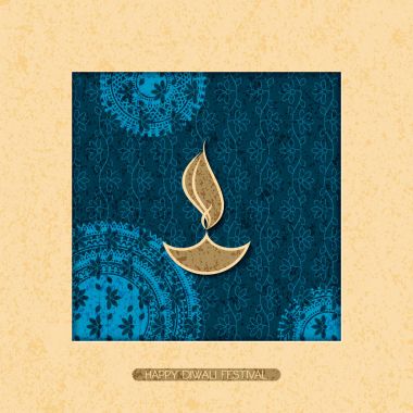 vektör tatil kartpostal. ışıkların Diwali Festivali. mandala ve yangın sembolleri ile Hindu tasarım