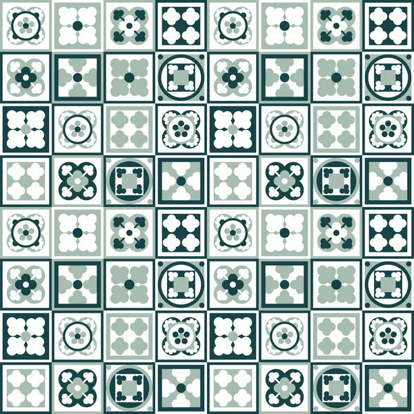 Diseño de patrón de baldosas vintage vector sin costuras. Diseño para cubiertas, azulejos, envases — Archivo Imágenes Vectoriales