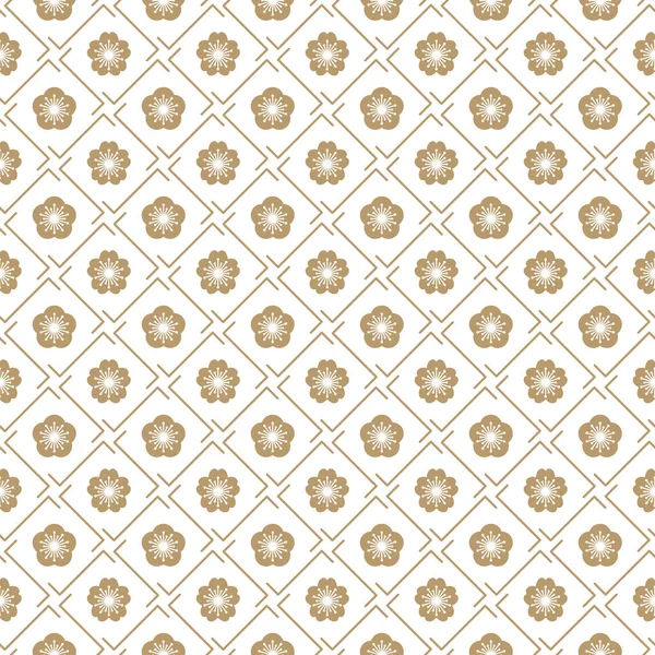 Vector inconsútil diseño de patrón geométrico tradicional japonés con flor symbols.design para textiles, embalaje, cubiertas — Archivo Imágenes Vectoriales