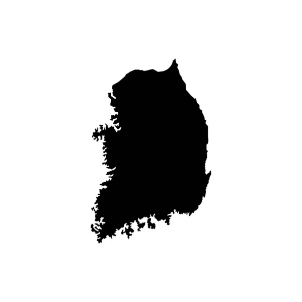 एक सफेद पृष्ठभूमि ईपीएस दस पर दक्षिण कोरिया नक्शा — स्टॉक वेक्टर