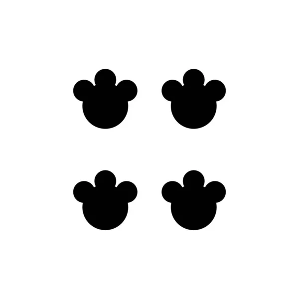 Знак Следов Лап Четыре Лапы — стоковый вектор