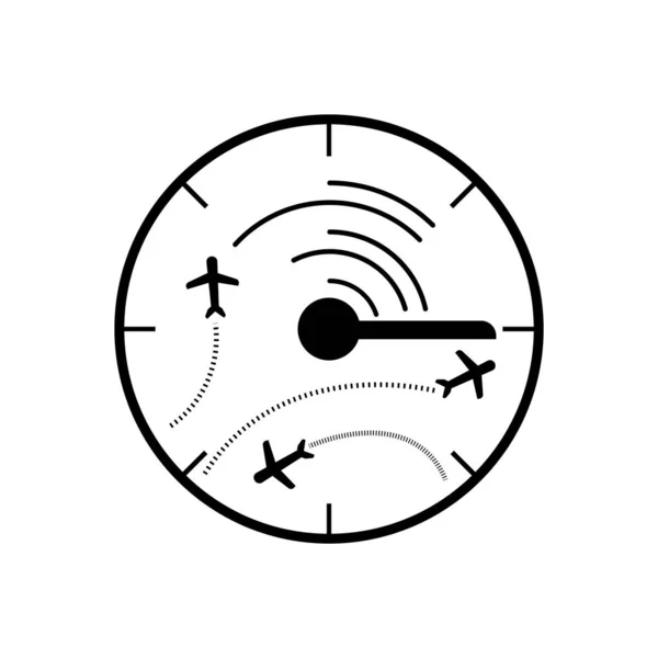 Radar Aircraft Sign Sign Airport — ストックベクタ
