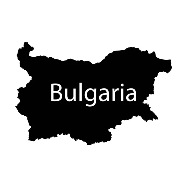 Map of Bulgaria black filled sign eps ten — Stock Vector