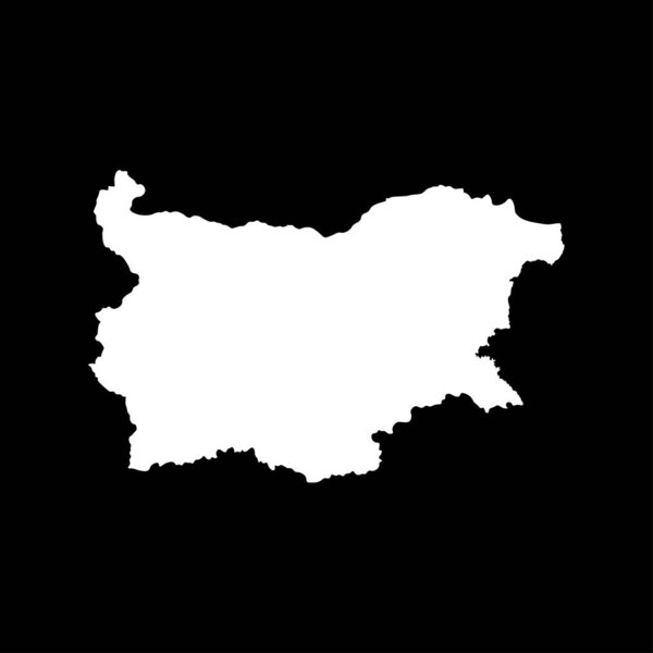 Карта Болгарии заполнена белым цветом эс десять
