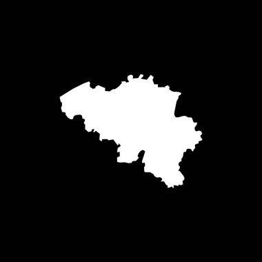 Belçika Haritası Beyaz Tabelayı On Kişi Doldur