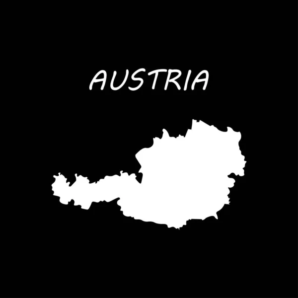 Austria map filled with white color sign. eps ten — Stock Vector