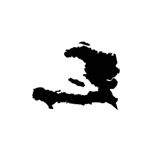 ハイチ地図白い背景記号Eps 10 — ストックベクタ