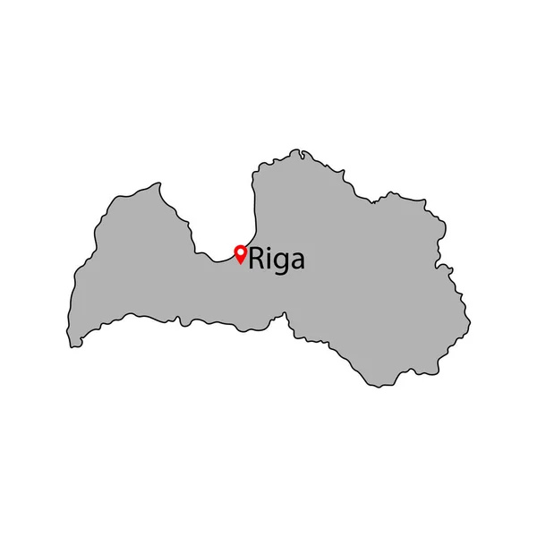 Ligging Riga kaart bord eps tenlatvia kaart ingevuld grijs op een wh — Stockvector