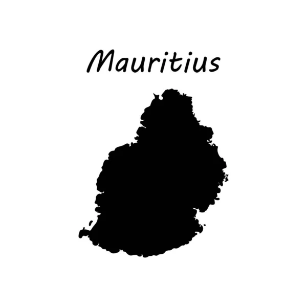 Маврикий на карте островного государства в Индийском океане знак eps десять — стоковый вектор