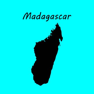Madagaskar haritasında mavi bir arkaplan işareti var.