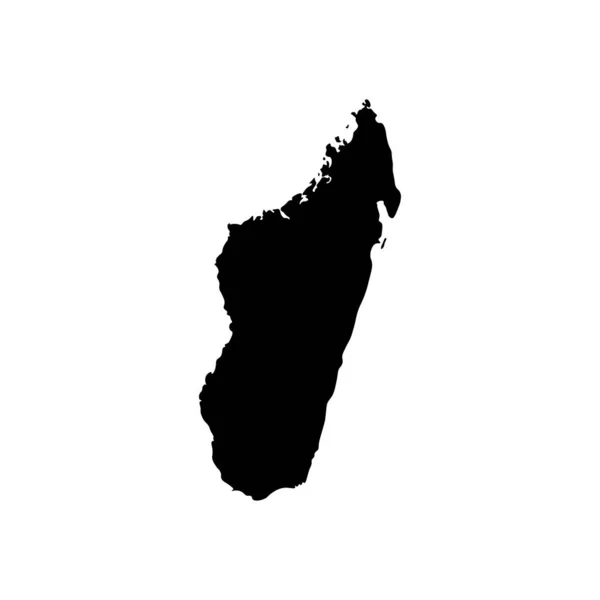 Madagáscar mapa da ilha em um sinal de fundo branco eps dez — Vetor de Stock