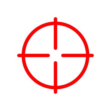 Kırmızı dürbün ince çizgi - vektör illüstrasyonu 10 birim