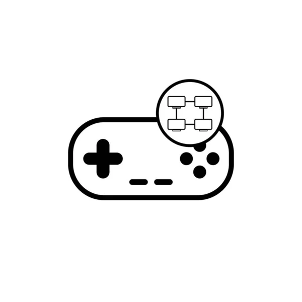 Servers en spel joystick - vector illustrator eps tien — Stockvector