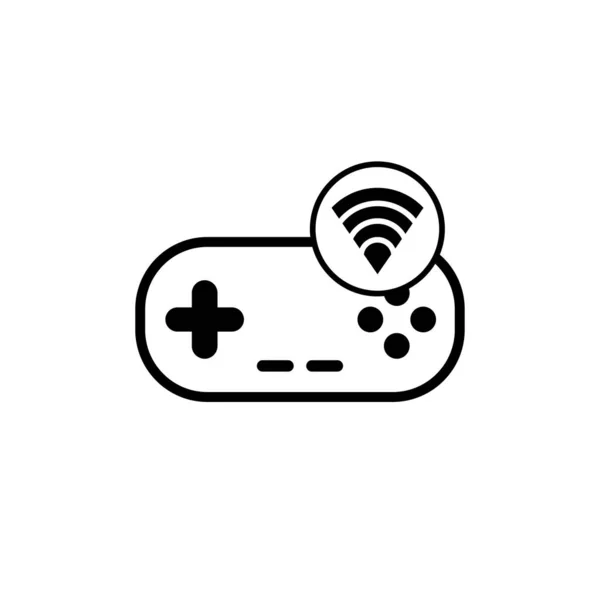 Wifi en gamepad zwart - vector illustratie eps tien — Stockvector