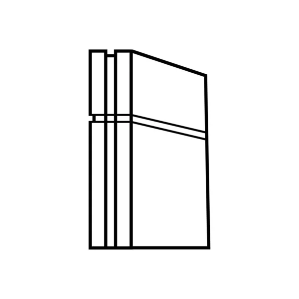 Czarna konsola cienka ikona linii - ilustracja wektor eps dziesięć — Wektor stockowy