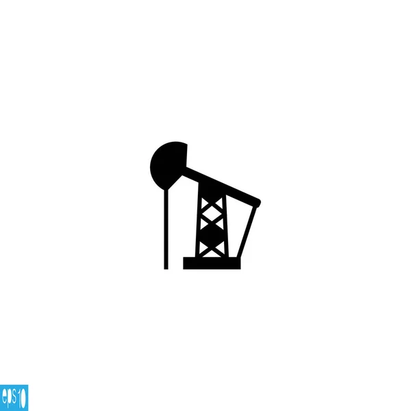Ölpumpenschild. Vektor-Symbol Folge zehn — Stockvektor