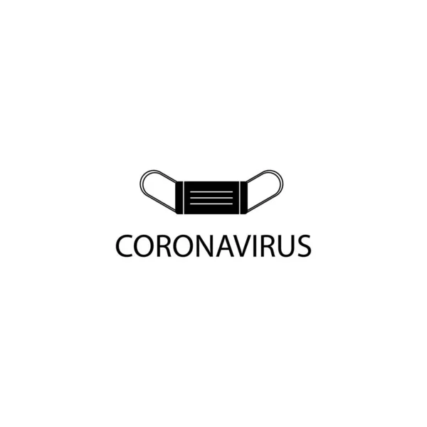 Coronavirus en medisch masker teken. Virus teken bescherming eps tien — Stockvector