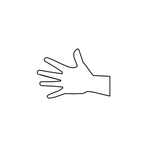 Main avec signe de la paume ouverte. eps dix — Image vectorielle