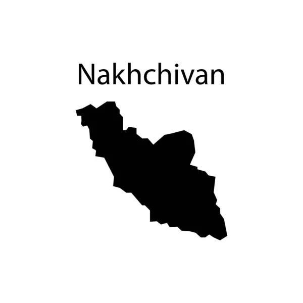 Nakhchivan térképe Azerbajdzsán Autonóm Köztársaság aláírja EPS tíz — Stock Vector