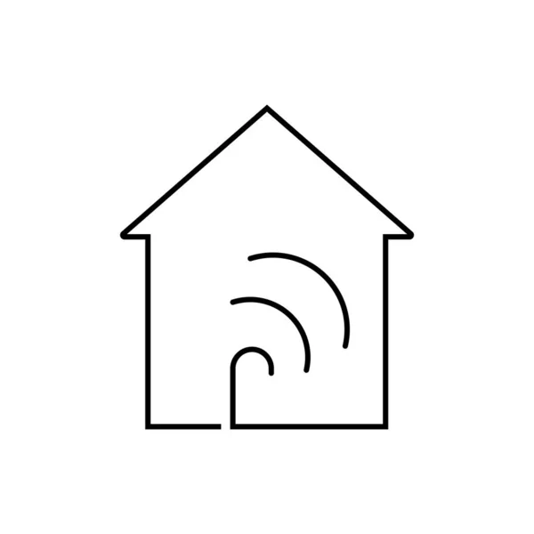 Accueil et wifi signe à l'intérieur eps dix — Image vectorielle