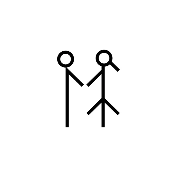 Mann und Mädchen halten sich gegenseitig das Handzeichen — Stockvektor