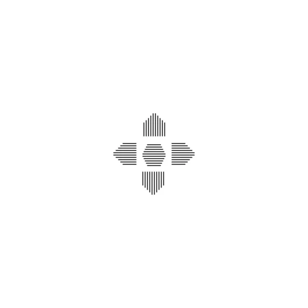 Цветок Сделанный Линий Логотип — стоковый вектор