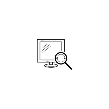 Bilgisayar işaretinde güncellemeleri ara. Büyüteç ve Döndürme Oku