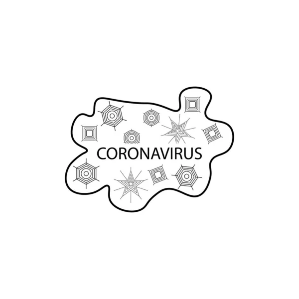 Coronavirus Microben Icoon Vloeibare Stof — Stockvector