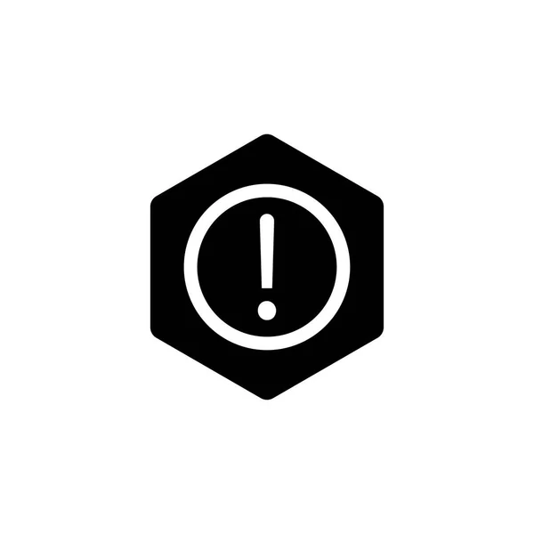 Point Exclamation Dans Icône Hexagonale Signe Alarme — Image vectorielle