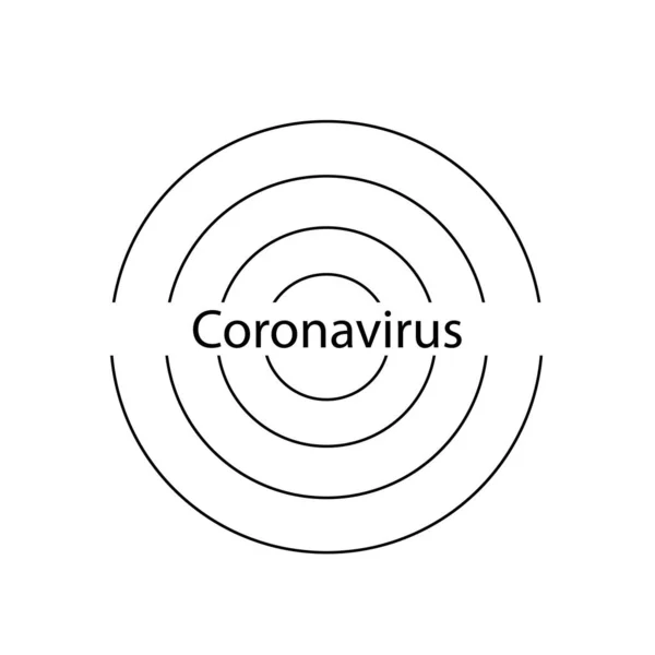 Coronavirusinfectie Cirkelteken — Stockvector