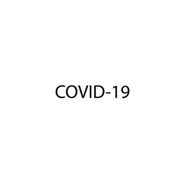 Coronavirus Fertőzés Covid Ikon Szöveg — Stock Vector