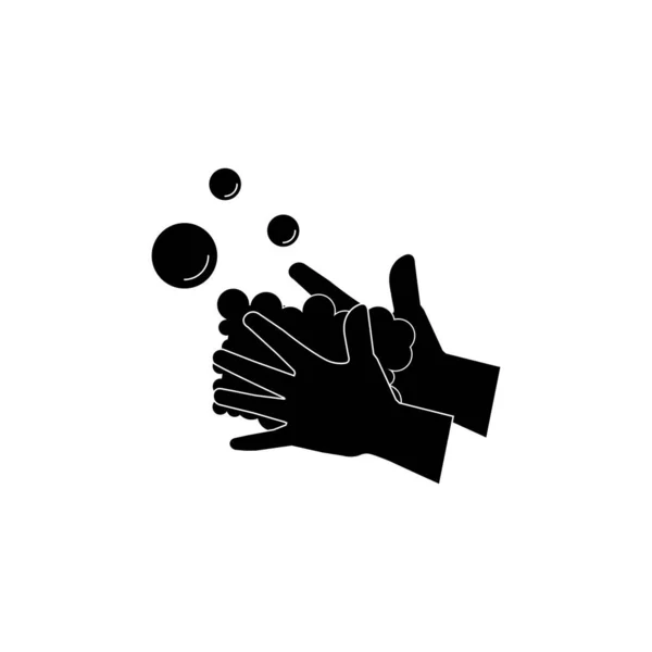 Руки Моют Мыльной Вывеской Гигиенический Знак — стоковый вектор